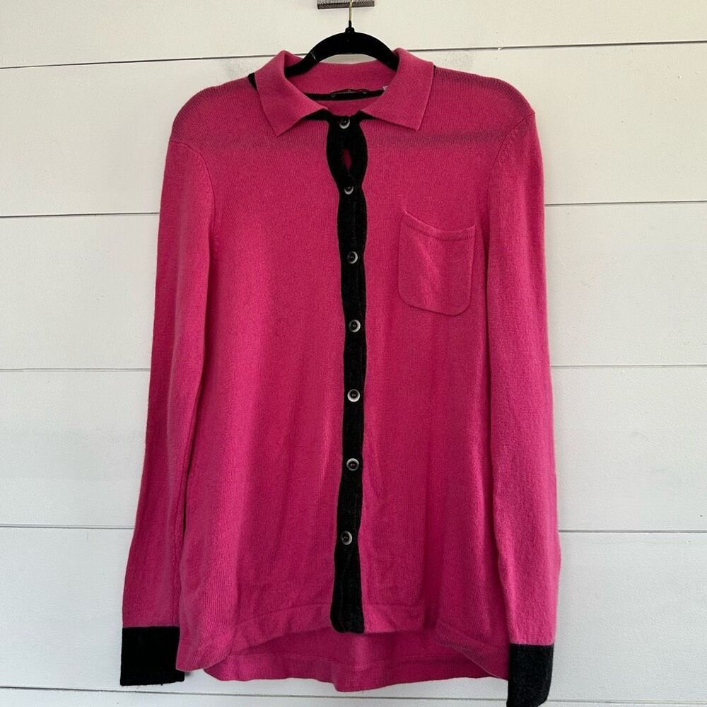 Cullen Women’s Small Pink 100% Cashmere Button Down Sweater